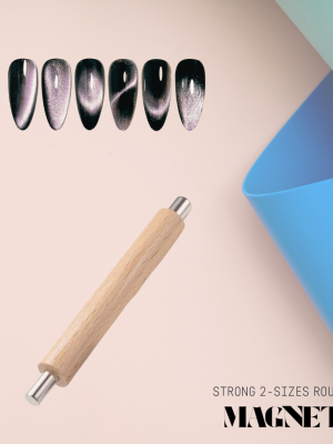 Magnet ROUND STRONG cylinder wooden handle