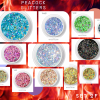 PEACOCK set of 12 glitters