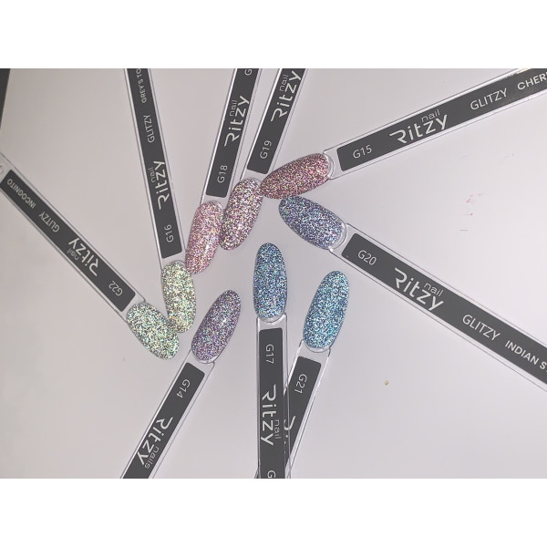  GLITZY collection of 9 gel polishes (G14-G22)