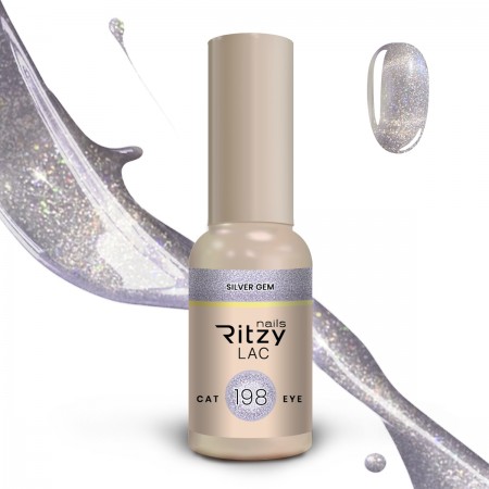 Ritzy Lac 9D Cat Eye SILVER GEM 198 (tpo free)