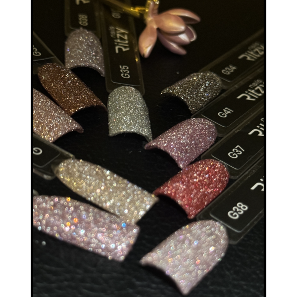 NEW RITZY GLITZY collection of 10 colours (G32-G41) TPO FREE