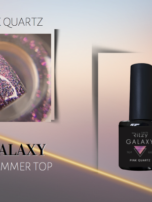 GALAXY Shimmering Top coat Gel PINK QUARTZ