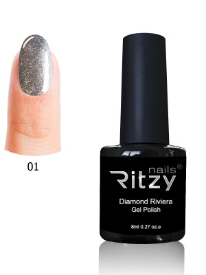 DIAMOND RIVIERA Gel Polish Pure Silver 01(tpo free)