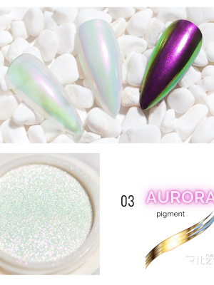 AURORA (unicorn) nail art powder 03 PINK/GOLD