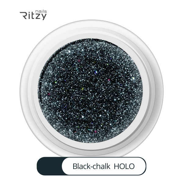 BLACK CHALK HOLO superfine glitter 
