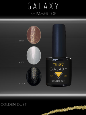 GALAXY Shimmer Top coat Gel GOLDEN DUST