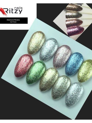 Diamond Riviera Gel Polish Set of any 10 colours(tpo free)