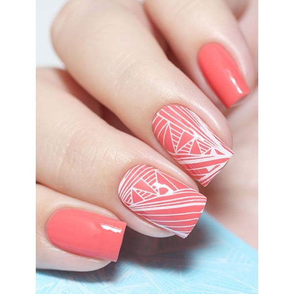 Exquisite Slider Nail Art Decoration F069 White Mosaic Builder