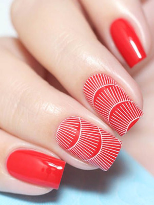 "Exquisite" Slider Nail Art Decoration F078 white