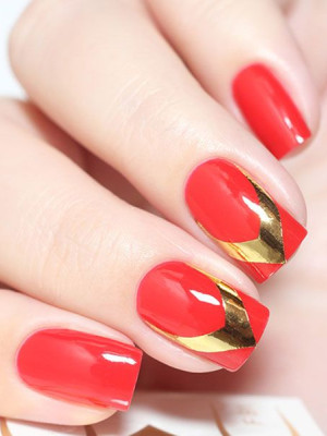 "Exquisite" Slider Nail Art Decoration F091 gold