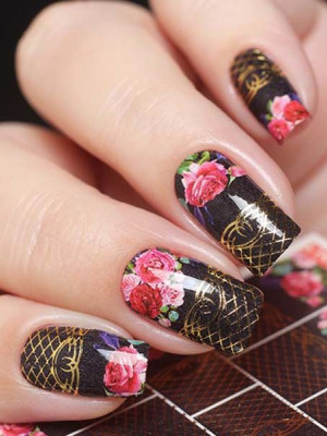 "Exquisite" Slider Nail Art Decoration J011