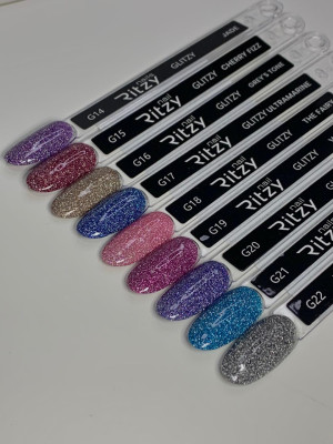  GLITZY collection of 9 gel polishes (G14-G22)