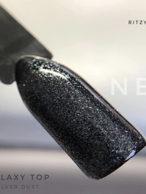GALAXY Shimmer Top coat Gel SILVER DUST
