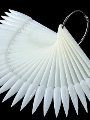 Display Tips STILETTO Natural with a ring 50 pcs