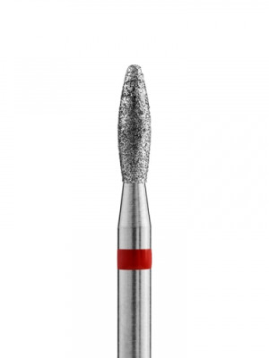 Diamond  Cuticle Bit FLAME RED 2.3mm (smooth top) 