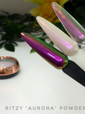 AURORA (unicorn) nail art powder 03 PINK/GOLD