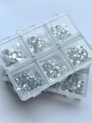  Diamonds Mix Crystal Clear 1200 pcs