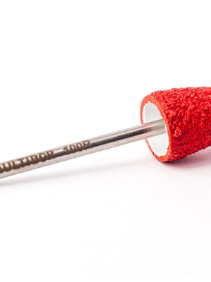 Reusable composite pedicure cap RED Coarse b100R