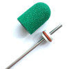Pedicure bit with a removable composite cap GREEN Medium C13G