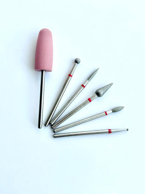 PERFECT SKIN Set RED ( 6 cuticle bits)